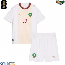 Otroški Nogometni dresi Maroko Brahim Diaz #10 Gostujoči SP 2026 Kratek Rokav (+ Kratke hlače)